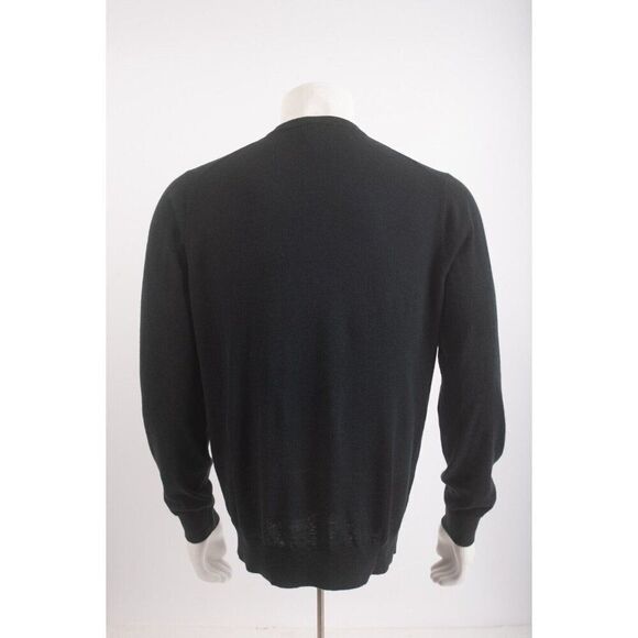 Massimo Dutti Mens Sweater Top Size L Green Cashmere Blend 0983/412 NWOT - Picture 5 of 6